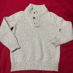 Carter's Gray and Red Knit Sweater